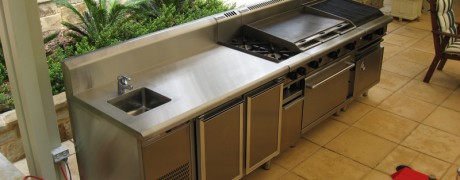 Steel Outdoor BBQ and Sink