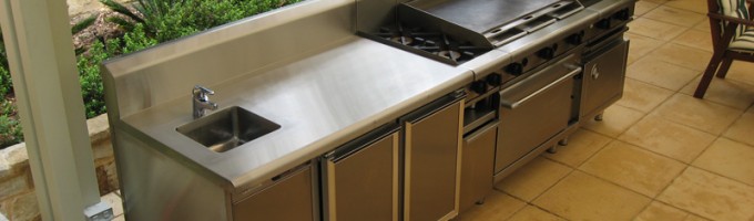 Steel Outdoor BBQ and Sink