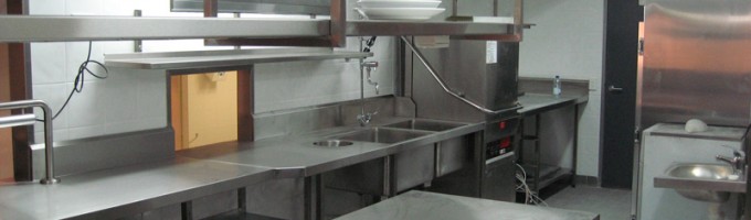 Stainless Steel Kitchen and Serving Area