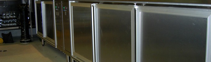 Stainless Steel Serving Area and Storage Units