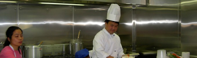 Stainless Steel Food Preparation Area