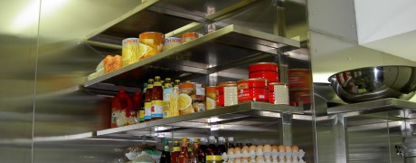 Stainless Steel Shelving Area